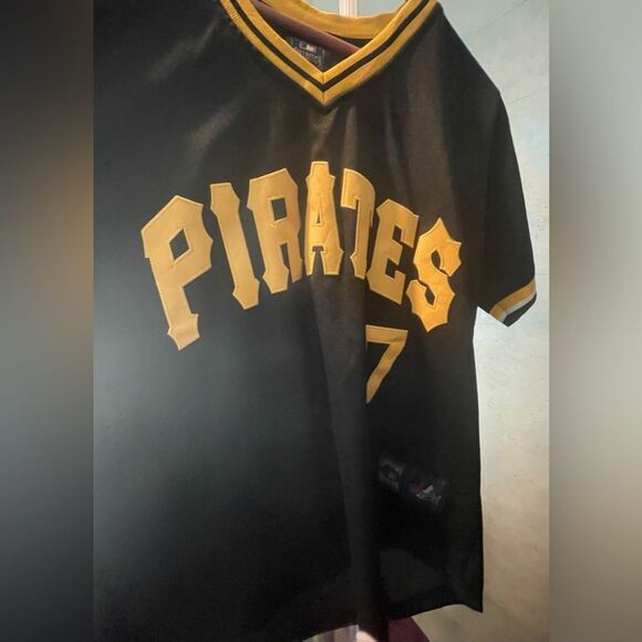 Doc Ellis Baseball Jersey - size XL - Orange Black - Pittsburg Pirates - Picture 2 of 5